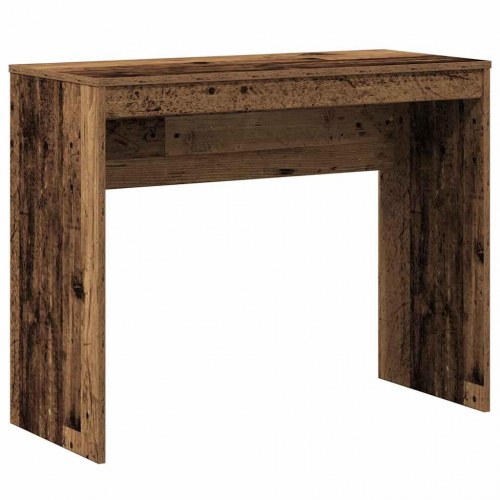 Skrivebord 90×40×72 cm i konstrueret træ - antikt træ