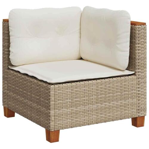 Sofasæt til haven 11 dele med hynder polyrattan beige