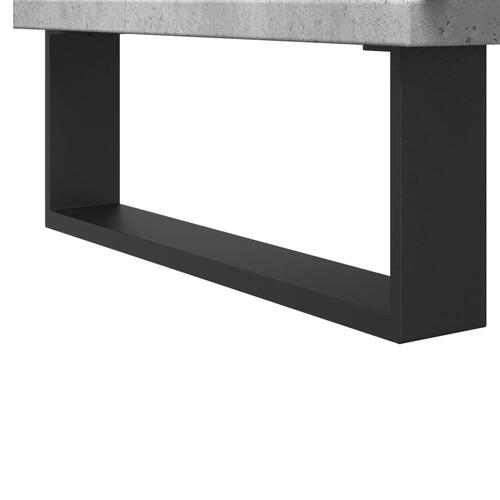 Badeværelsesskab 30x30x190 cm konstrueret træ betongrå