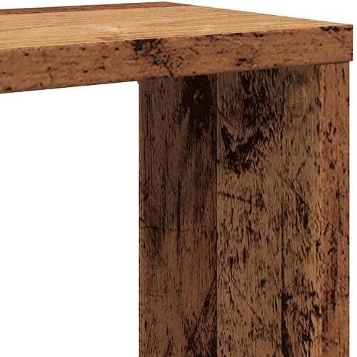 Væghylder 6 stk. 60x15x23 cm kubeformet konstrueret træ sort