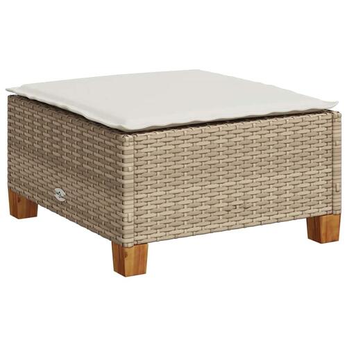 Sofasæt til haven 9 dele med hynder polyrattan beige