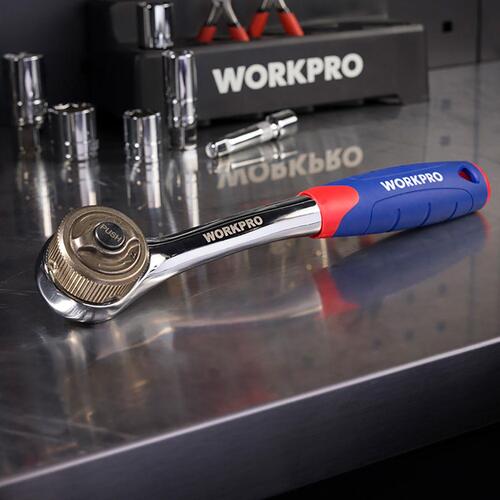 Carraca-nøgle Workpro Double Drive 3/8"