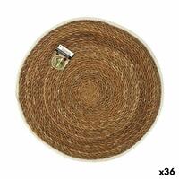 Dækkeserviet Privilege Tang Brun Med trimme Ø 45 cm (36 Enheder)