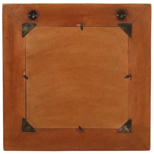 Vægspejl 60x60 cm massivt genbrugstræ