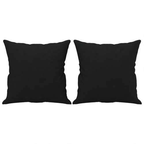 2-personers sofa med puder i mikrofiber - sort