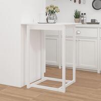 Barbord 80x80x110 cm massivt fyrretræ hvid