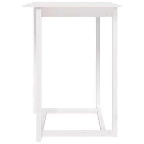 Barbord 80x80x110 cm massivt fyrretræ hvid