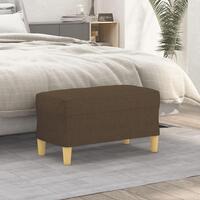 Bænk 70x35x41 cm stof brun