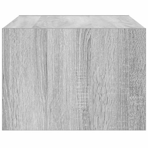 Tv-bord med LED-lys 75x35,5x25 cm grå sonoma-eg