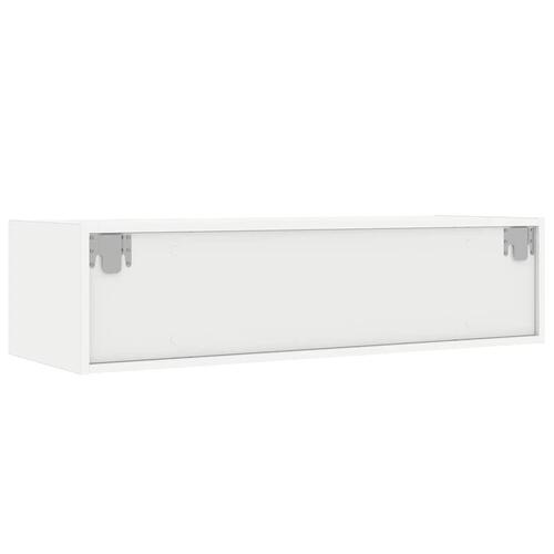 Tv-skab med LED-lys 100X35,5x25 cm hvid