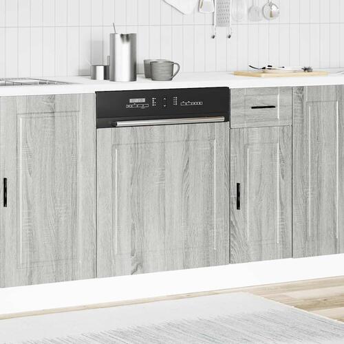 Låge til opvaskemaskine Porto 60x1,5x67 cm grå sonoma-eg