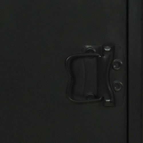 Bogreol 40,5x32,5x180 cm massivt grantræ og stål