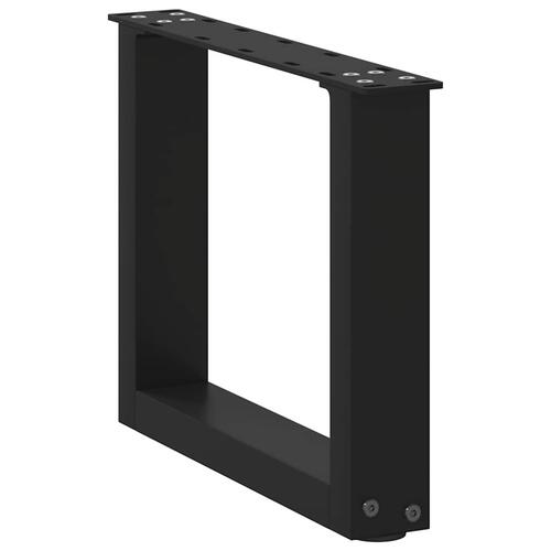Sofabordben U-formet 2 stk. 40x(30-31) cm stål sort