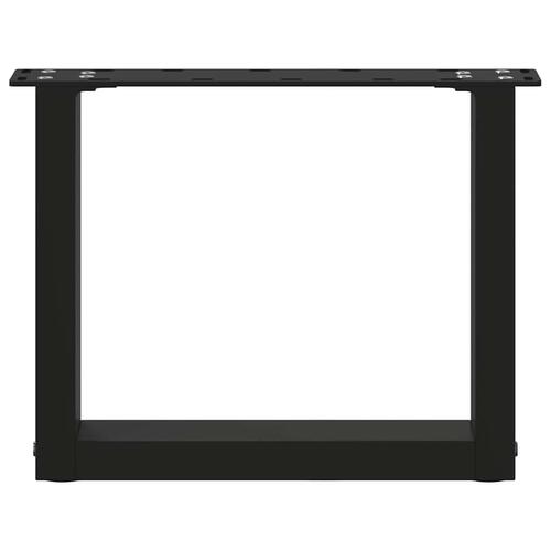 Sofabordben U-formet 2 stk. 40x(30-31) cm stål sort