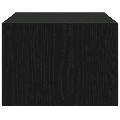 Tv-skab med LED-lys 75x35,5x25 cm sort-eg