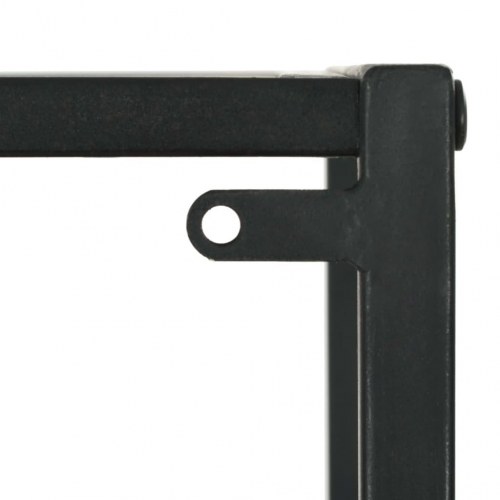 Bogreol 40,5x32,5x180 cm massivt grantræ og stål