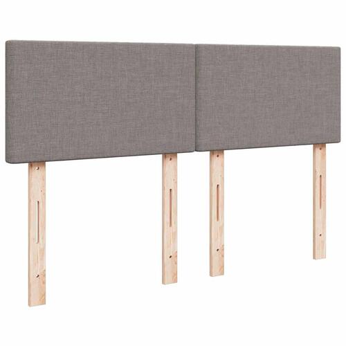 Ottoman seng med madras & LEDs Taupe 140x200 cm Stof