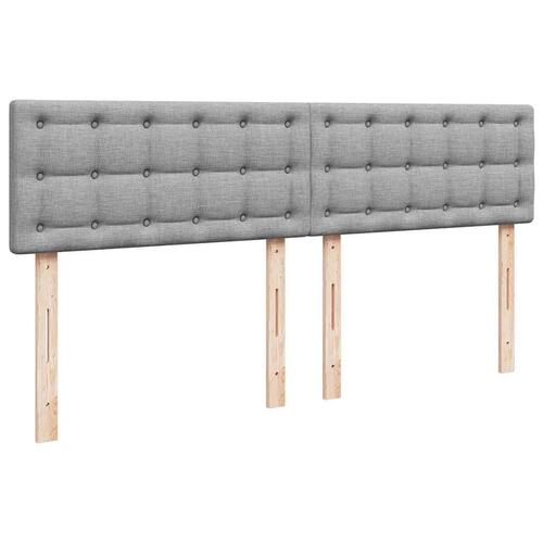 Ottoman seng med madras 160x200 cm stof lysegrå