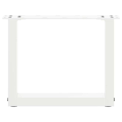 Sofabordben U-formet 2 stk. 40x(30-31) cm stål hvid