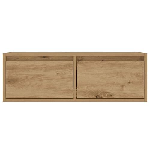Tv-bord med LED-lys 75x35,5x25 cm kunsteg