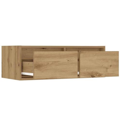 Tv-bord med LED-lys 75x35,5x25 cm kunsteg