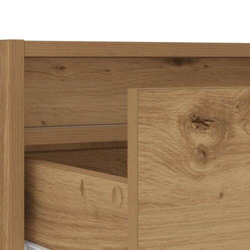 Tv-bord med LED-lys 75x35,5x25 cm kunsteg