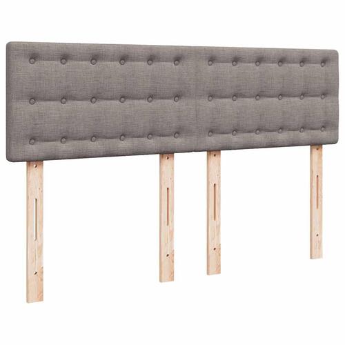 Ottoman seng med madras & LEDs Taupe 140x200 cm Stof