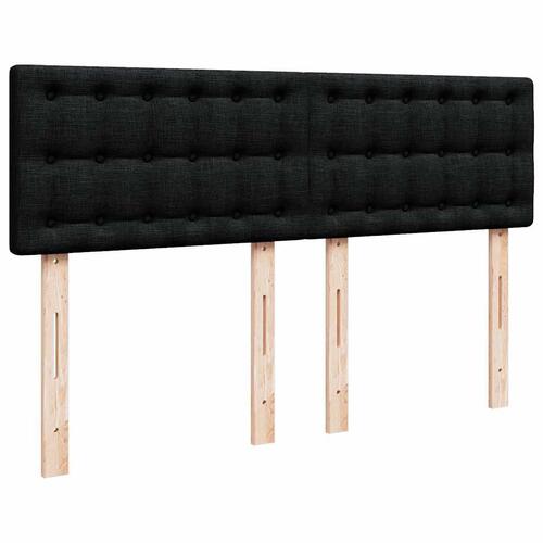 Ottoman seng med madras 140x200 cm stof sort