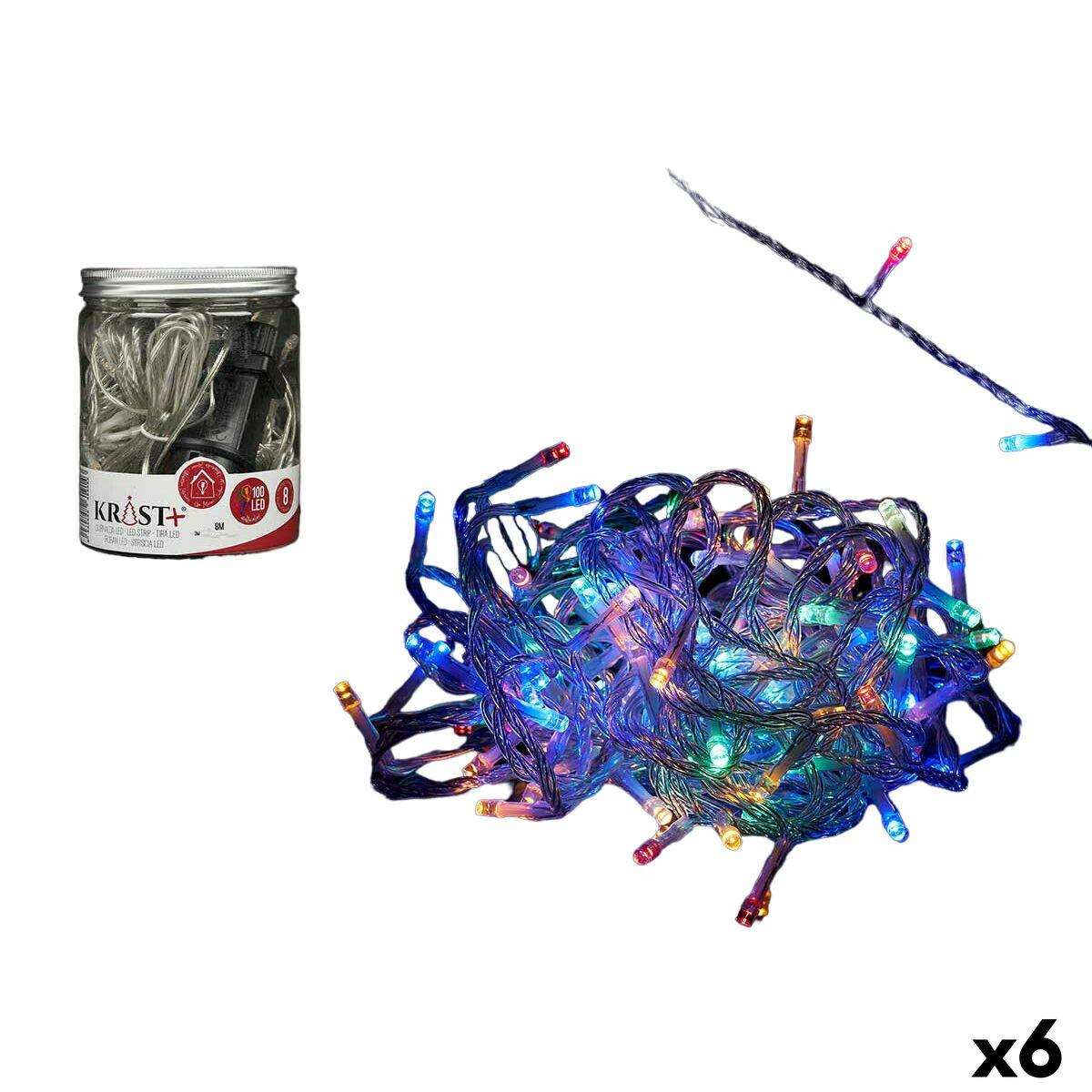 Jule lyskæde LED Krist+ - multifarvet 8 m, 100 lys (6 stk)