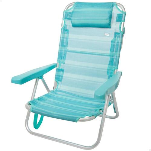 Strandstol Aktive Foldbar Turkisblå 48 x 84 x 46 cm (2 enheder)