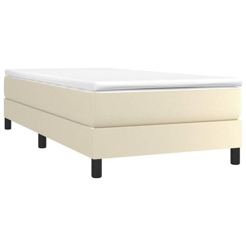 Sengeramme 80x200 cm kunstlæder cremefarvet