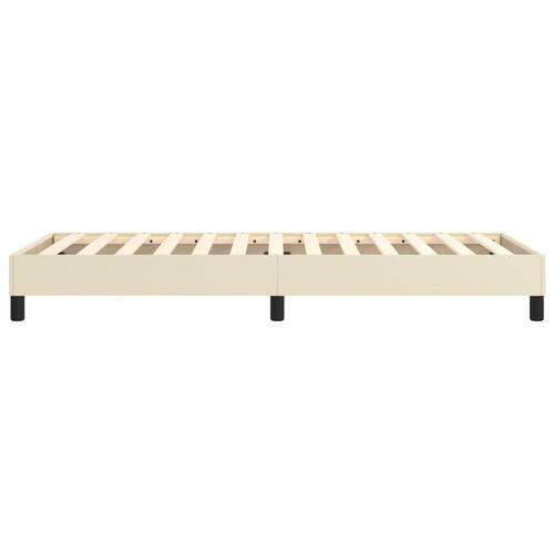 Sengeramme 80x200 cm kunstlæder cremefarvet