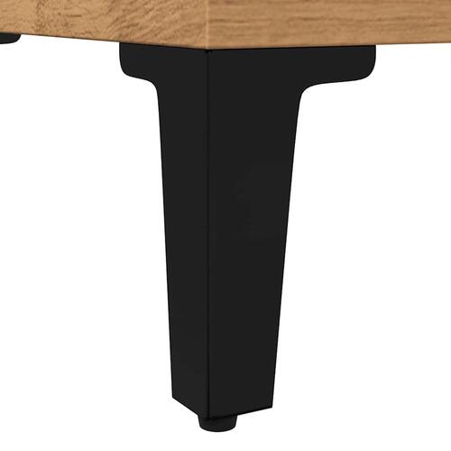 Badeværelsesskab 30x30x100 cm konstrueret træ kunsteg