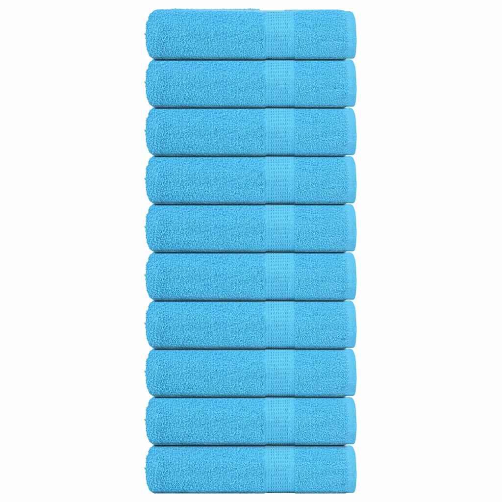Badehåndklæder 10stk. 100x150cm 360g/m2 100% bomuld turkis