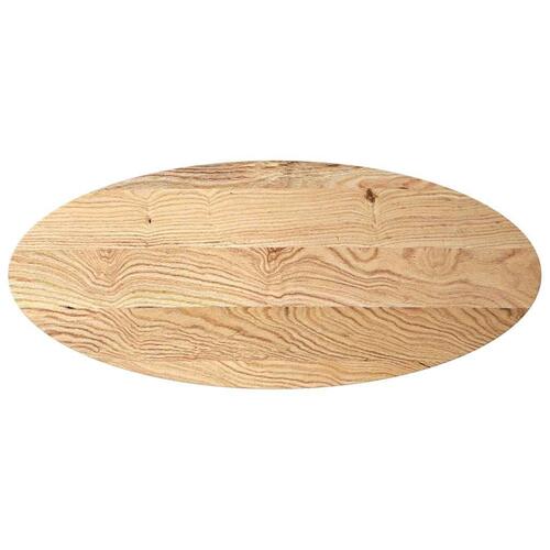 Bordplade 140x60x2 cm massivt egetræ oval