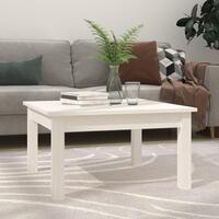 Sofabord 55x55x30 cm massivt fyrretræ hvid