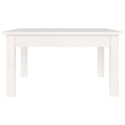 Sofabord 55x55x30 cm massivt fyrretræ hvid
