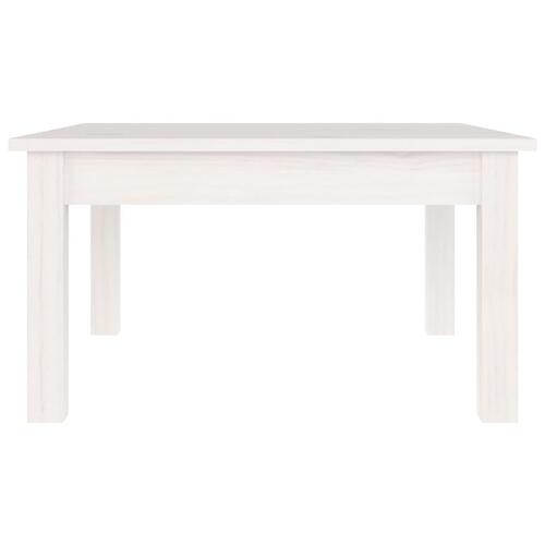 Sofabord 55x55x30 cm massivt fyrretræ hvid