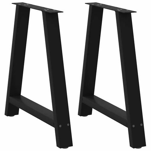 Sofabordben A-formet 2 stk 70x(72-73) cm stål sort