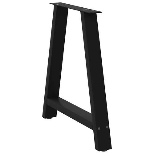Sofabordben A-formet 2 stk 70x(72-73) cm stål sort