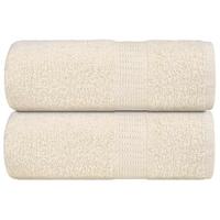 Håndklæder 2 stk. 30x30 cm 360 g/m2 100 % bomuld cremefarvet