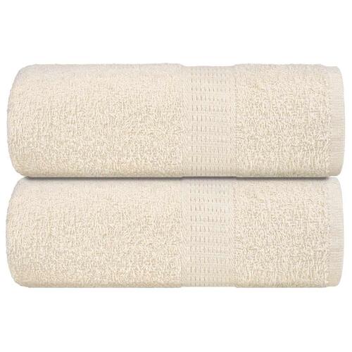 Håndklæder 2 stk. 30x30 cm 360 g/m2 100 % bomuld cremefarvet