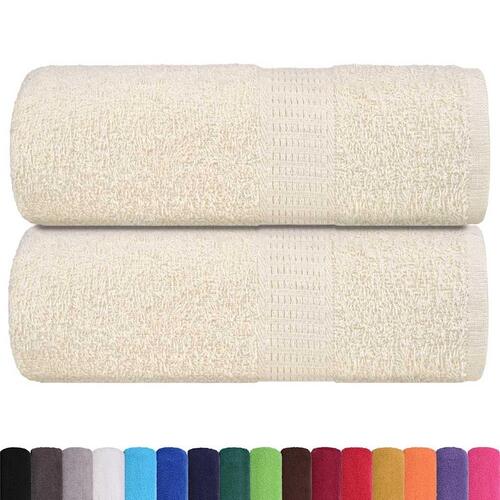Håndklæder 2 stk. 30x30 cm 360 g/m2 100 % bomuld cremefarvet