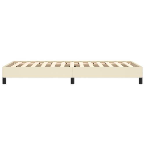 Sengeramme 100x200 cm kunstlæder cremefarvet