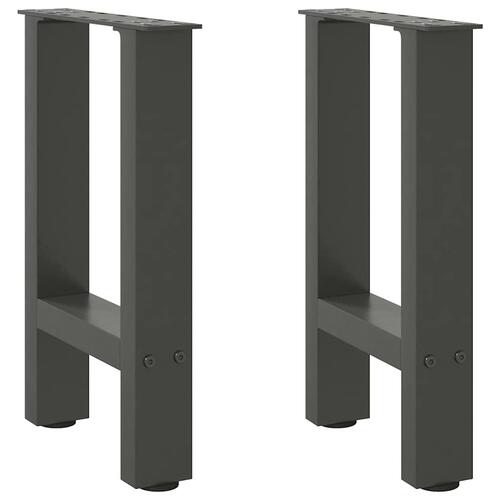 Sofabordben 2 stk. 28x(42-43) cm stål antracitgrå