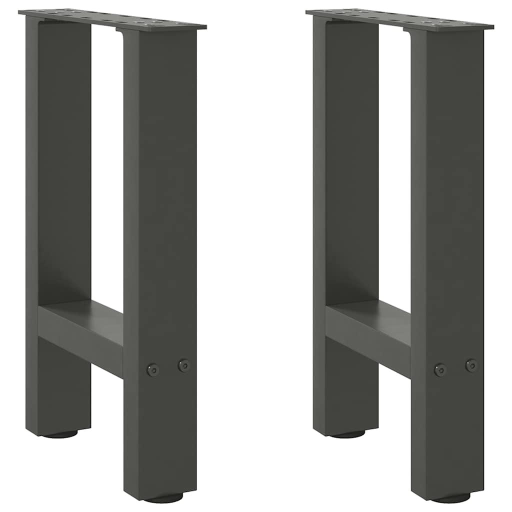 Sofabordben 2 stk. 28x(42-43) cm stål antracitgrå