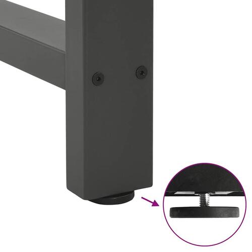 Sofabordben 2 stk. 28x(42-43) cm stål antracitgrå