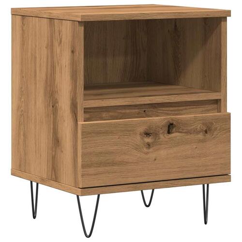 Sengebord 40x35x50 cm konstrueret træ kunsteg