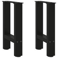 Sofabordben 2 stk. 38x(42-43) cm stål sort