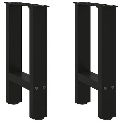 Sofabordben 2 stk. 38x(42-43) cm stål sort